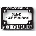 Polypropylene Plastic Motorcycle License Frame 1 3/8" Wide Panel